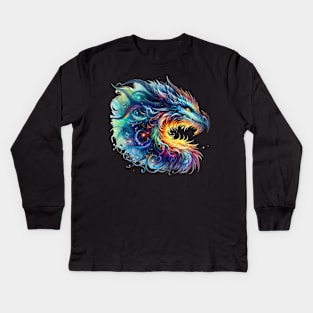 Mythical Majesty: Dragon Graphic Tees Kids Long Sleeve T-Shirt